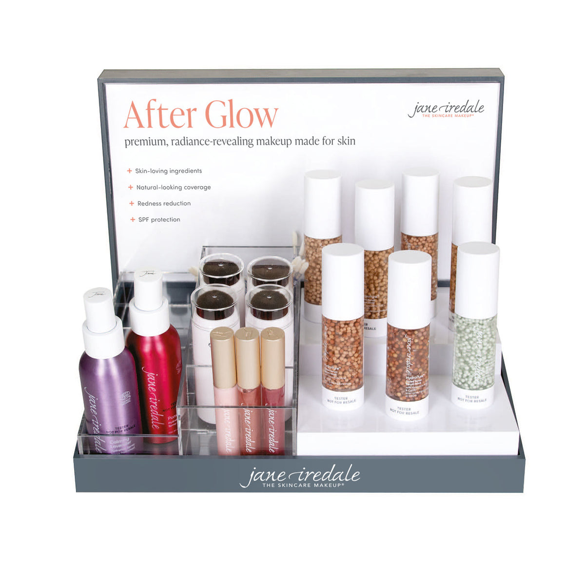 jane iredale - After Glow Display - unbestückt (leer) - Verkaufsdisplay - jane iredale Mineral Make-up - Care Concept Onlineshop - Vertrieb für Premium Wirkstoffkosmetik