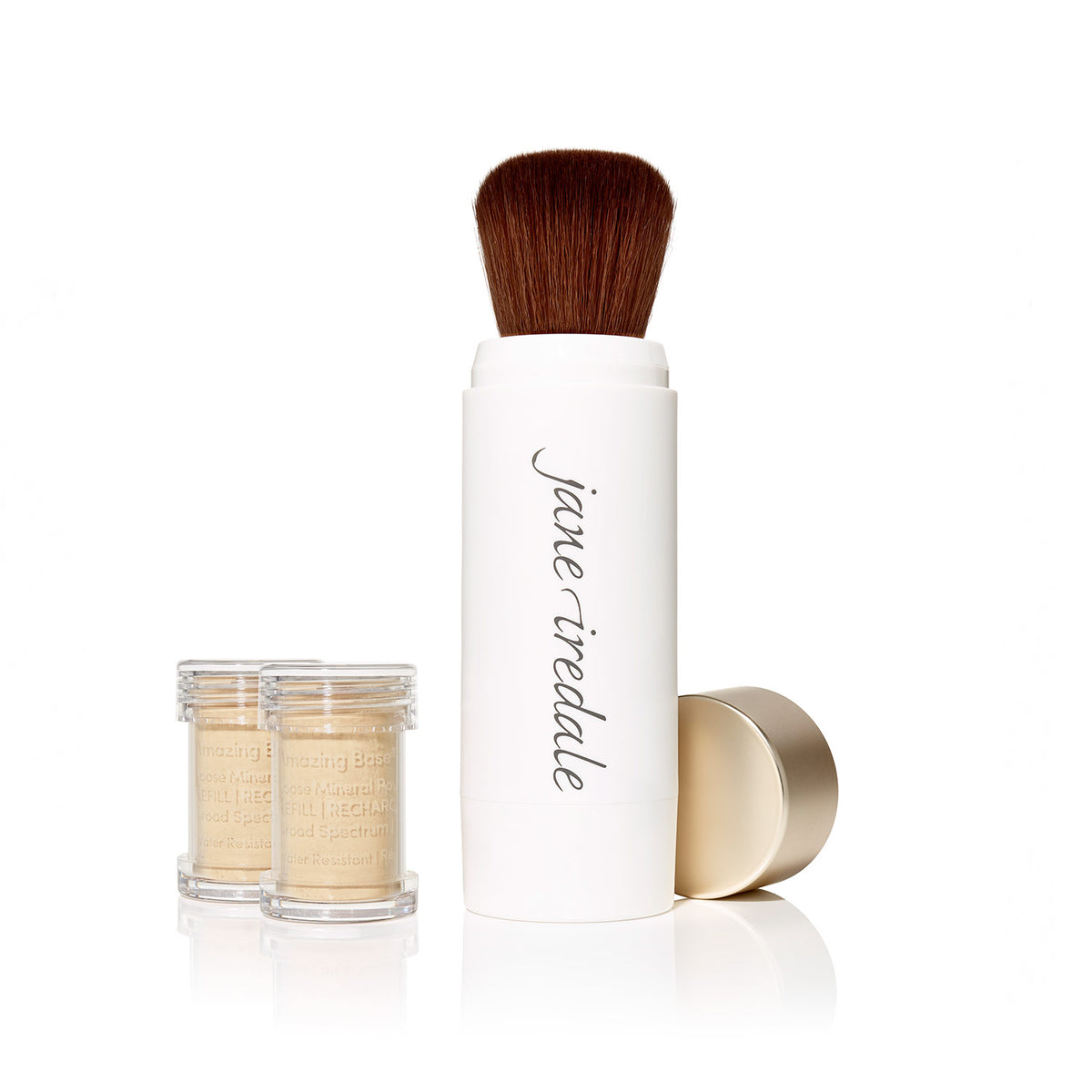 jane iredale - Amazing Base Refillable Brush - Warm Silk - 3er Refill (Auslaufartikel) - Make-up Pinsel Refill - jane iredale Mineral Make-up - Care Concept Onlineshop - Vertrieb für Premium Wirkstoffkosmetik