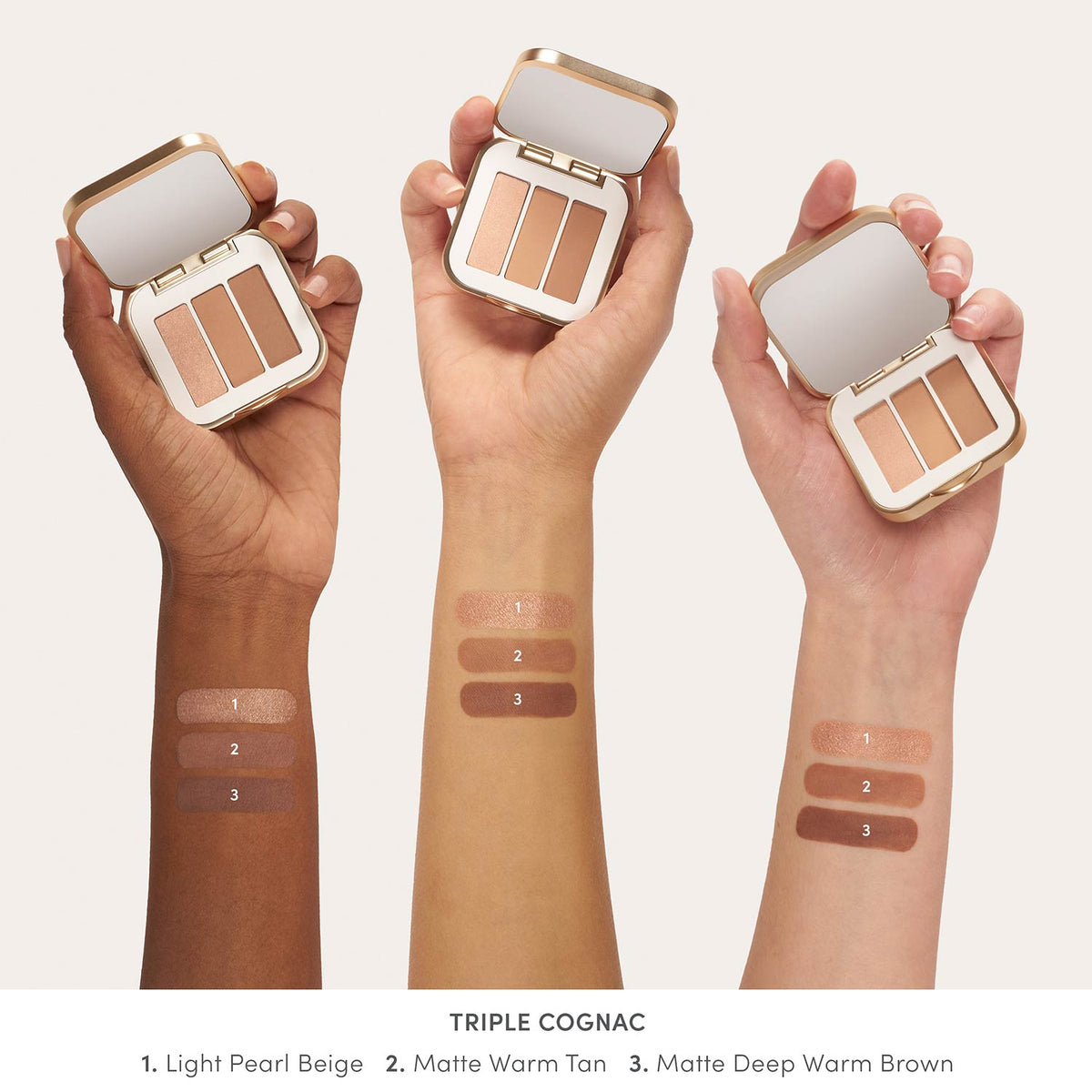 jane iredale - Triple Eye Shadow - Triple Cognac - Lidschatten - jane iredale Mineral Make-up - Care Concept Onlineshop - Vertrieb für Premium Wirkstoffkosmetik