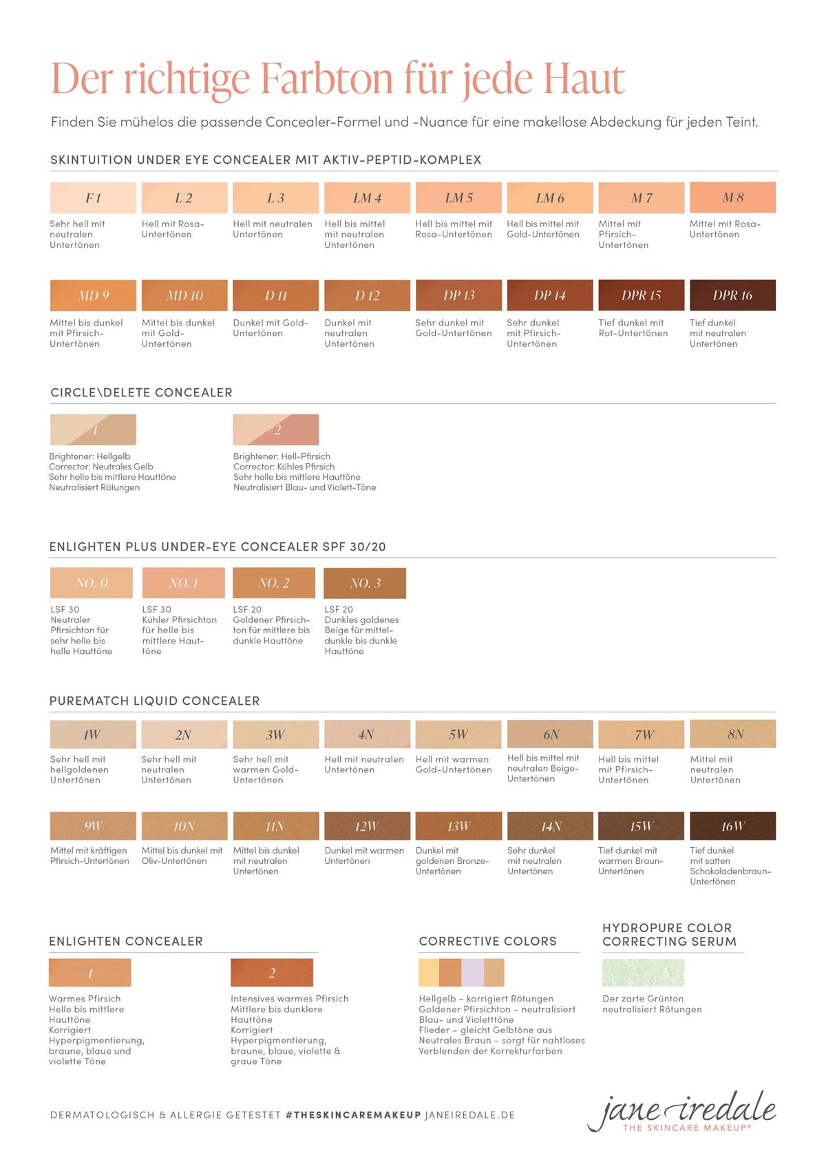 jane iredale - PureMatch Liquid Concealer - 6N - TESTER - Concealer - jane iredale Mineral Make-up - Care Concept Onlineshop - Vertrieb für Premium Wirkstoffkosmetik