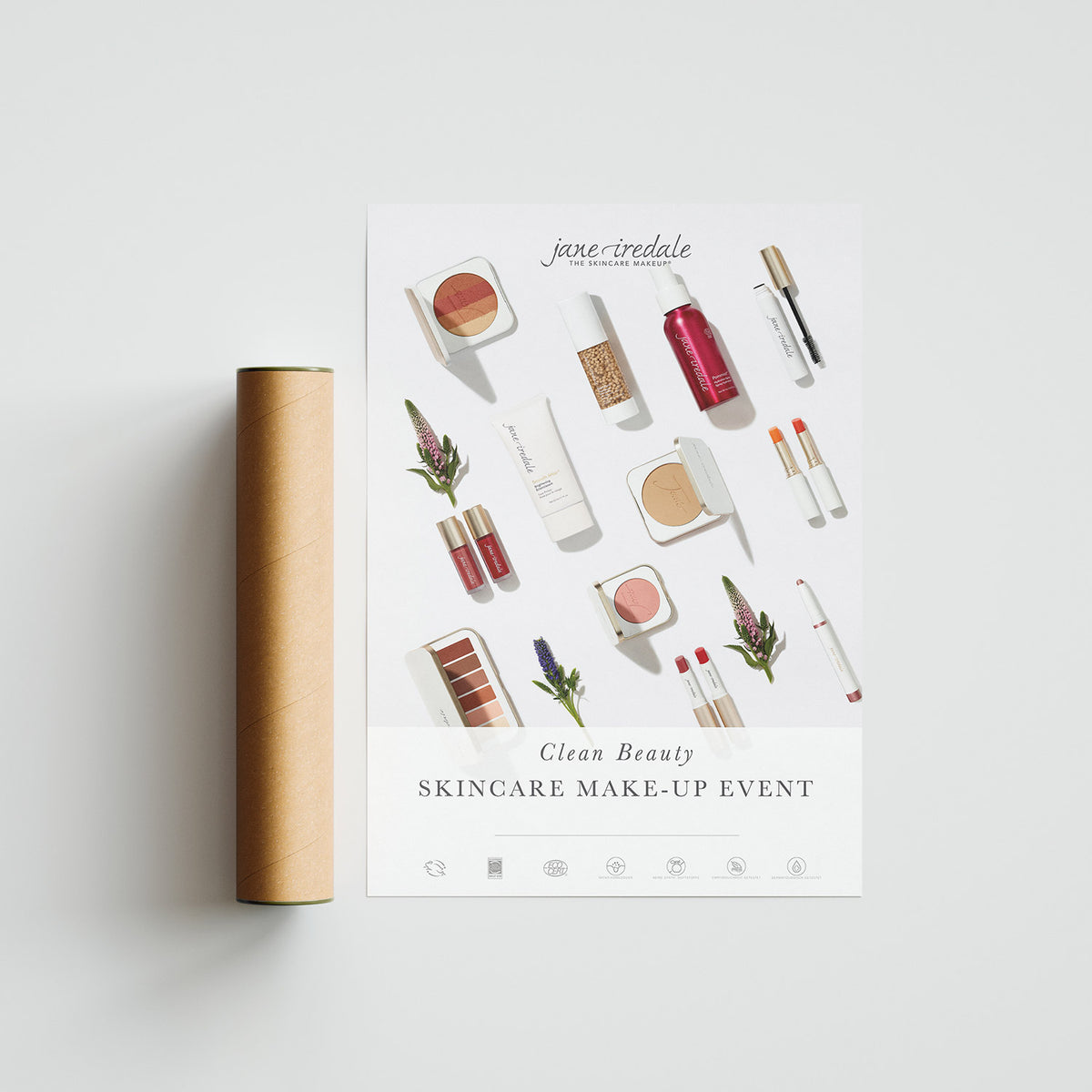 jane iredale - Event Plakat - Produkt - Plakat - Care Concept GmbH - Care Concept Onlineshop - Vertrieb für Premium Wirkstoffkosmetik