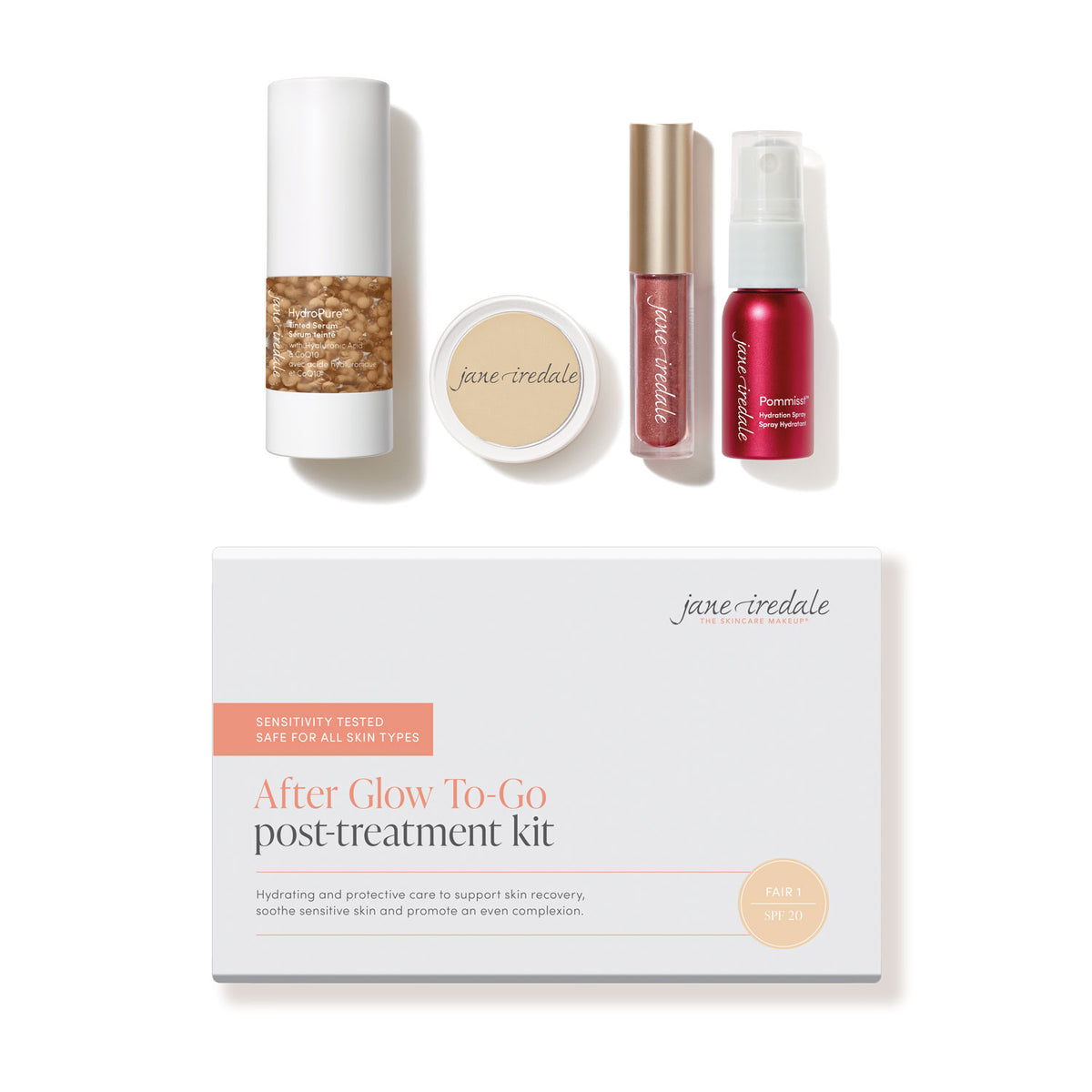 jane iredale - After Glow To-Go-Set Mini - Light to Medium - Make-up Kit - jane iredale Mineral Make-up - Care Concept Onlineshop - Vertrieb für Premium Wirkstoffkosmetik
