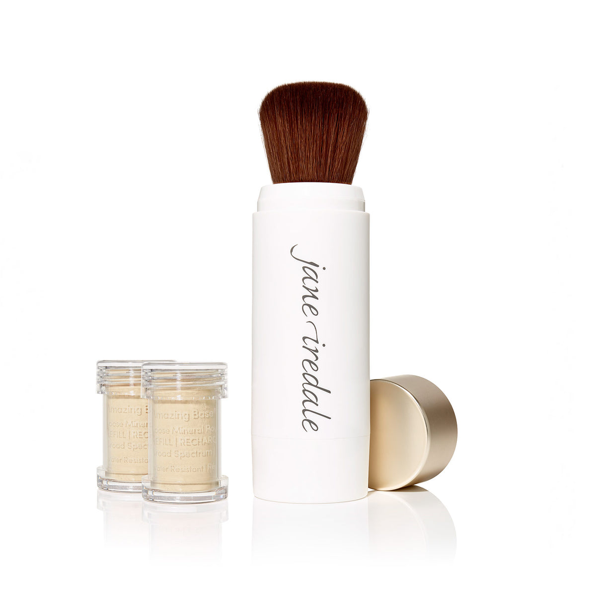 jane iredale - Amazing Base Refillable Brush - Bisque (Auslaufartikel) - Nachfüllbarer Make-up Pinsel - jane iredale Mineral Make-up - Care Concept Onlineshop - Vertrieb für Premium Wirkstoffkosmetik