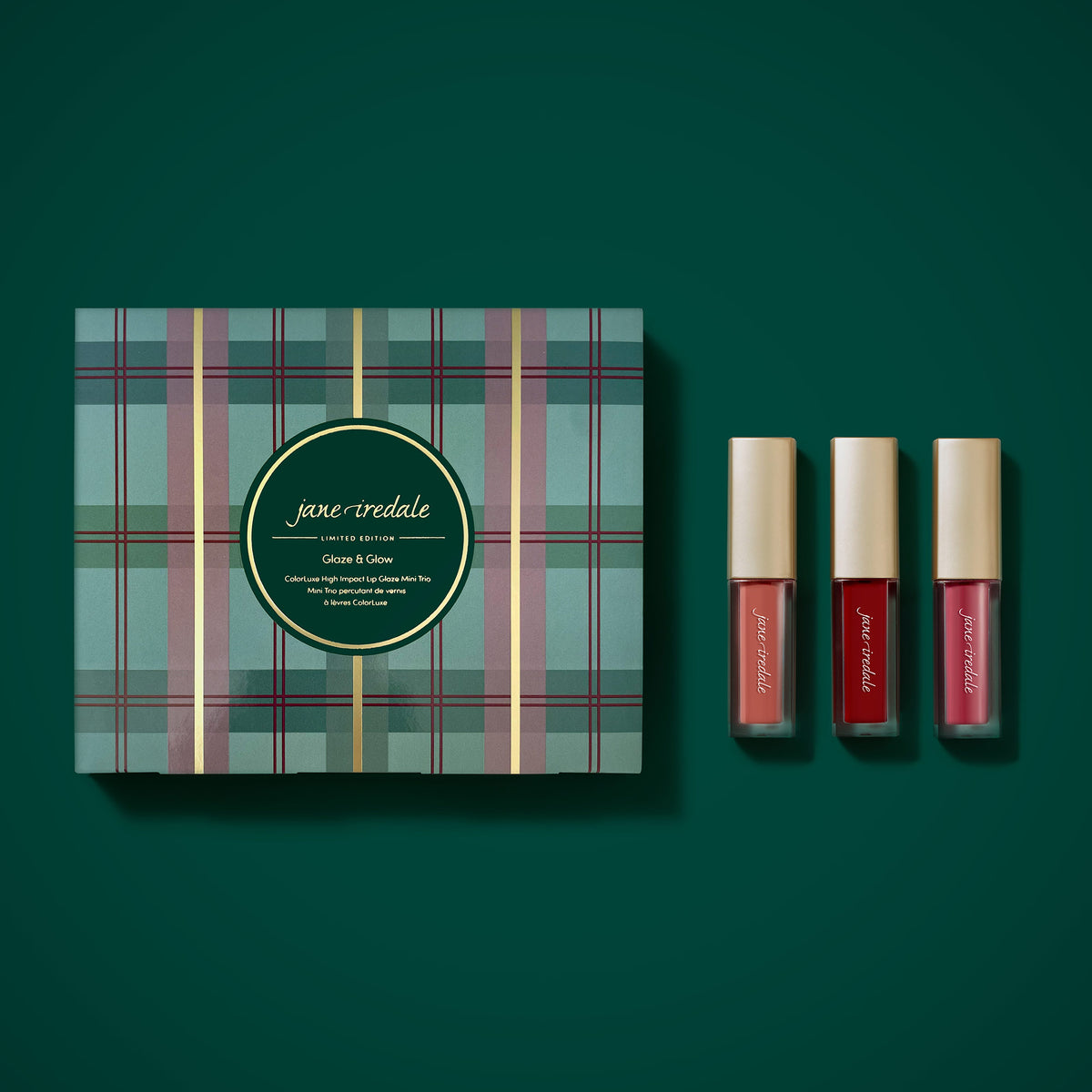 jane iredale - Glaze & Glow ColorLuxe High Impact Lip Glaze Mini Trio - Limited Edition - Lip Gloss - jane iredale Mineral Make-up - Care Concept Onlineshop - Vertrieb für Premium Wirkstoffkosmetik