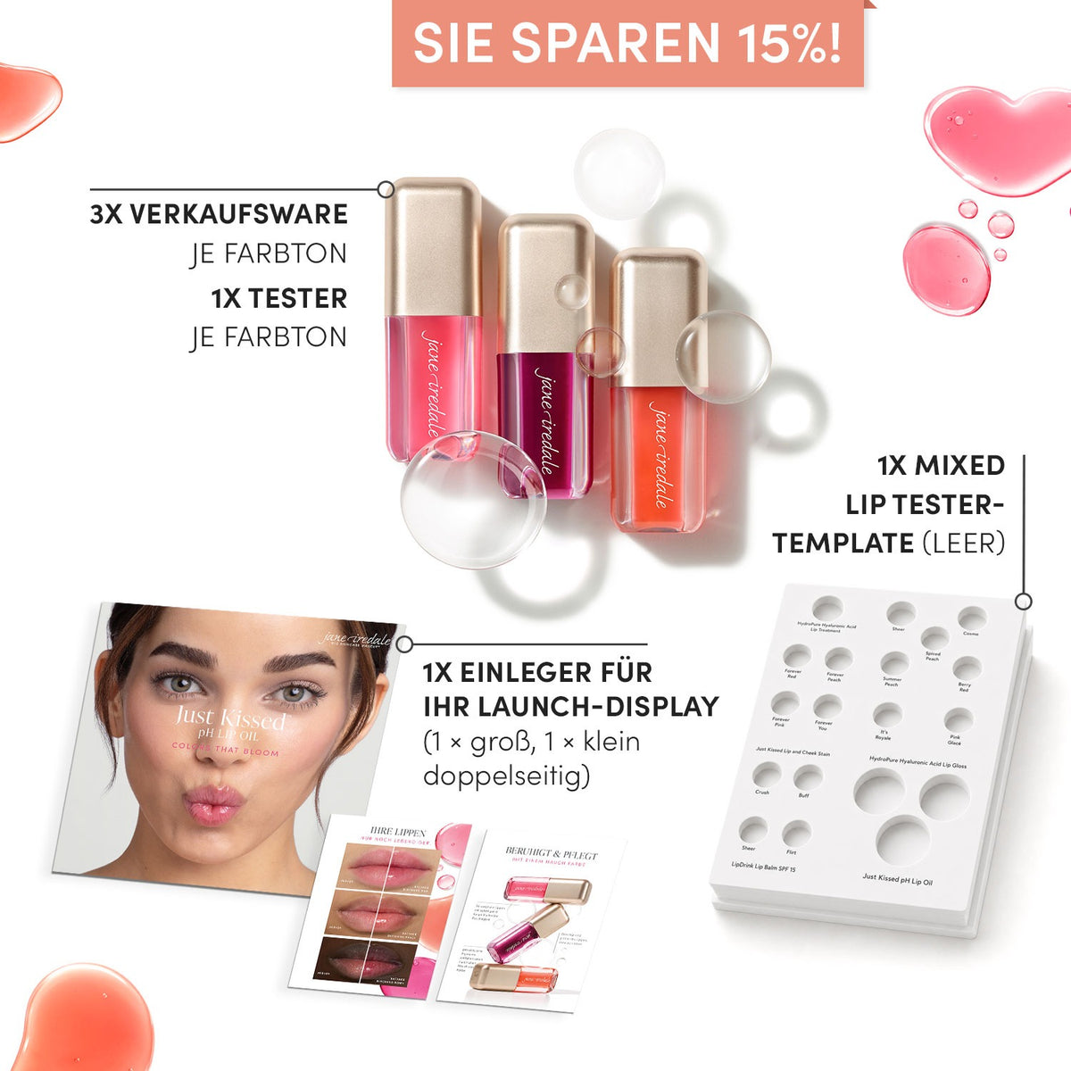 jane iredale - Just Kissed pH Lip Oil - Launch-Angebot - Lippenöl - jane iredale Mineral Make-up - Care Concept Onlineshop - Vertrieb für Premium Wirkstoffkosmetik