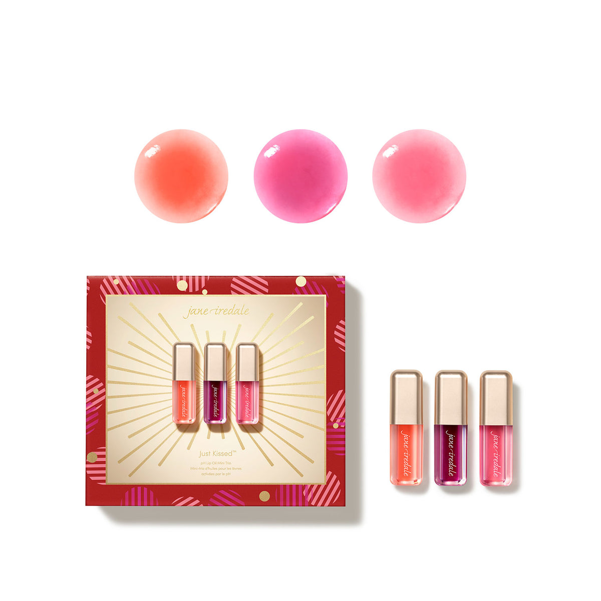 jane iredale - Just Kissed pH Lip Oil Mini Trio - Limited Edition - Make-up Kit - jane iredale Mineral Make-up - Care Concept Onlineshop - Vertrieb für Premium Wirkstoffkosmetik