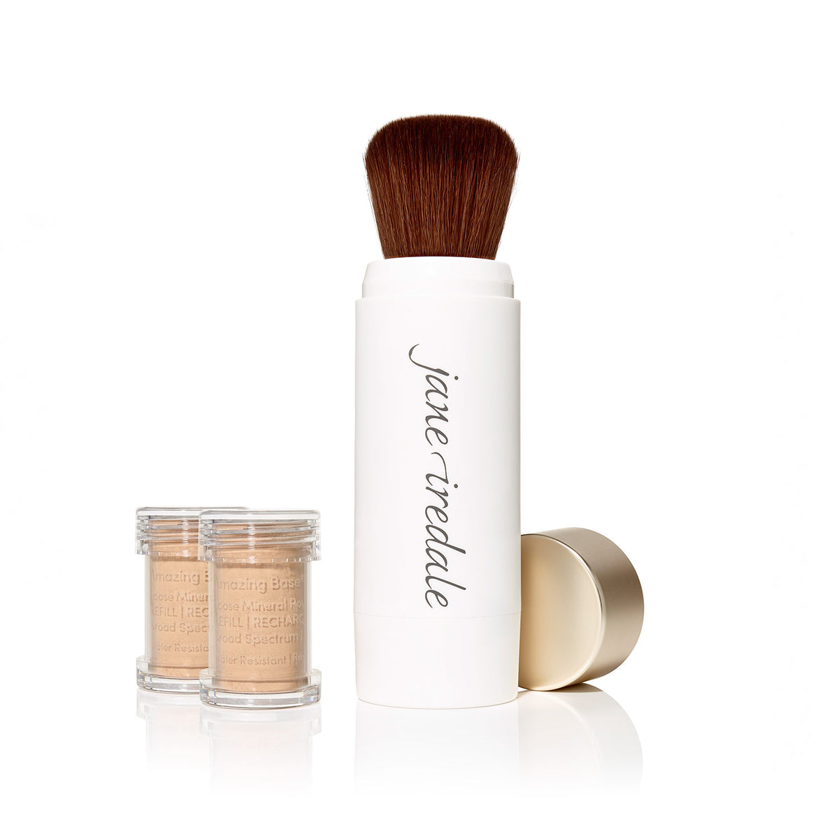 jane iredale - Amazing Base Refillable Brush - Honey Bronze - 3er Refill (Auslaufartikel) - Make-up Pinsel Refill - jane iredale Mineral Make-up - Care Concept Onlineshop - Vertrieb für Premium Wirkstoffkosmetik