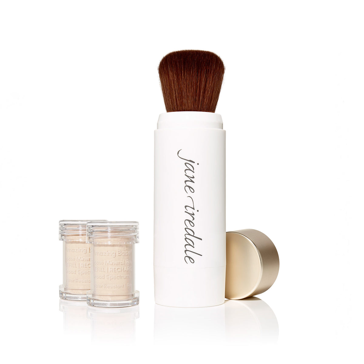 jane iredale - Amazing Base Refillable Brush - Ivory (Auslaufartikel) - Nachfüllbarer Make-up Pinsel - jane iredale Mineral Make-up - Care Concept Onlineshop - Vertrieb für Premium Wirkstoffkosmetik