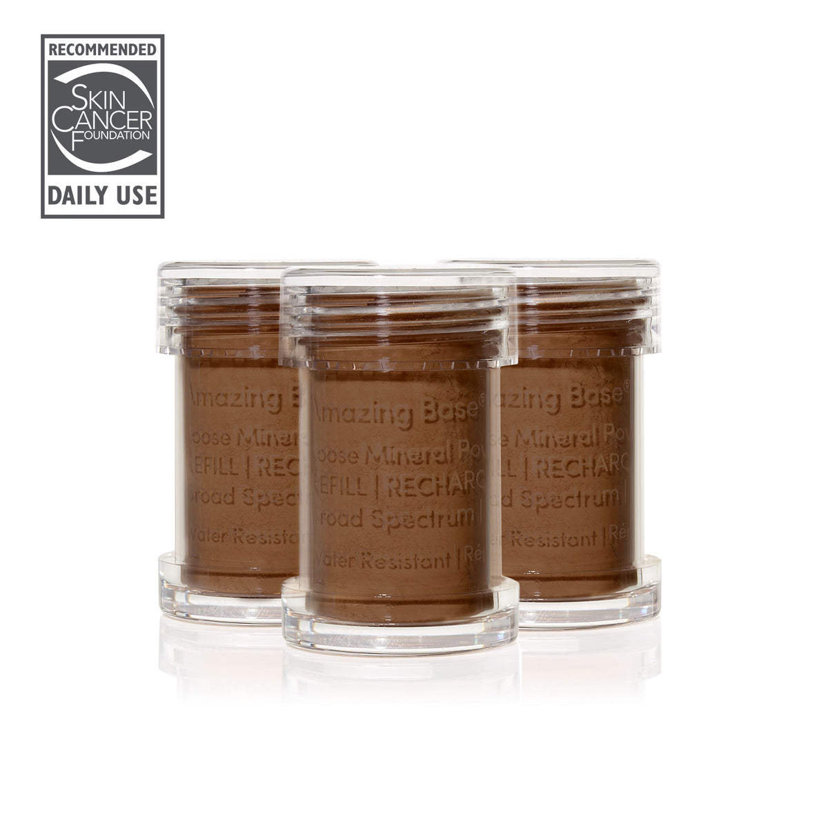jane iredale - Amazing Base Refillable Brush - Cocoa - 3er Refill (Auslaufartikel) - Make-up Pinsel Refill - jane iredale Mineral Make-up - Care Concept Onlineshop - Vertrieb für Premium Wirkstoffkosmetik