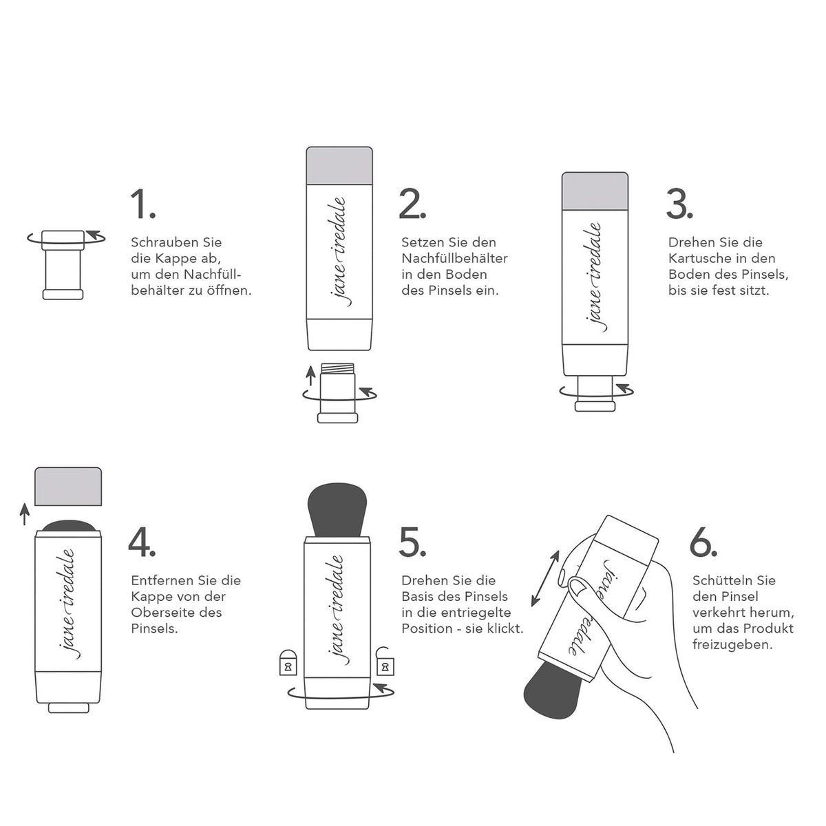 jane iredale - Powder-Me SPF Brush - Tanned - 1er Refill - TESTER - Make-up Pinsel Refill - jane iredale Mineral Make-up - Care Concept Onlineshop - Vertrieb für Premium Wirkstoffkosmetik