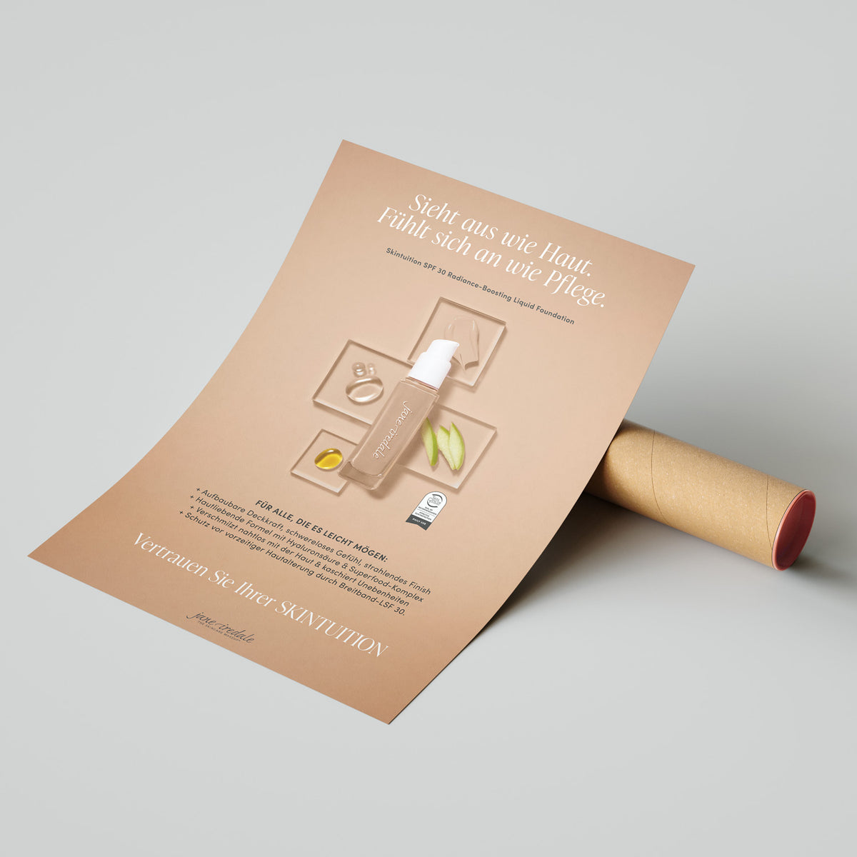 jane iredale - Plakat - Skintuition SPF 30 - Produkt - Plakat - Care Concept GmbH - Care Concept Onlineshop - Vertrieb für Premium Wirkstoffkosmetik