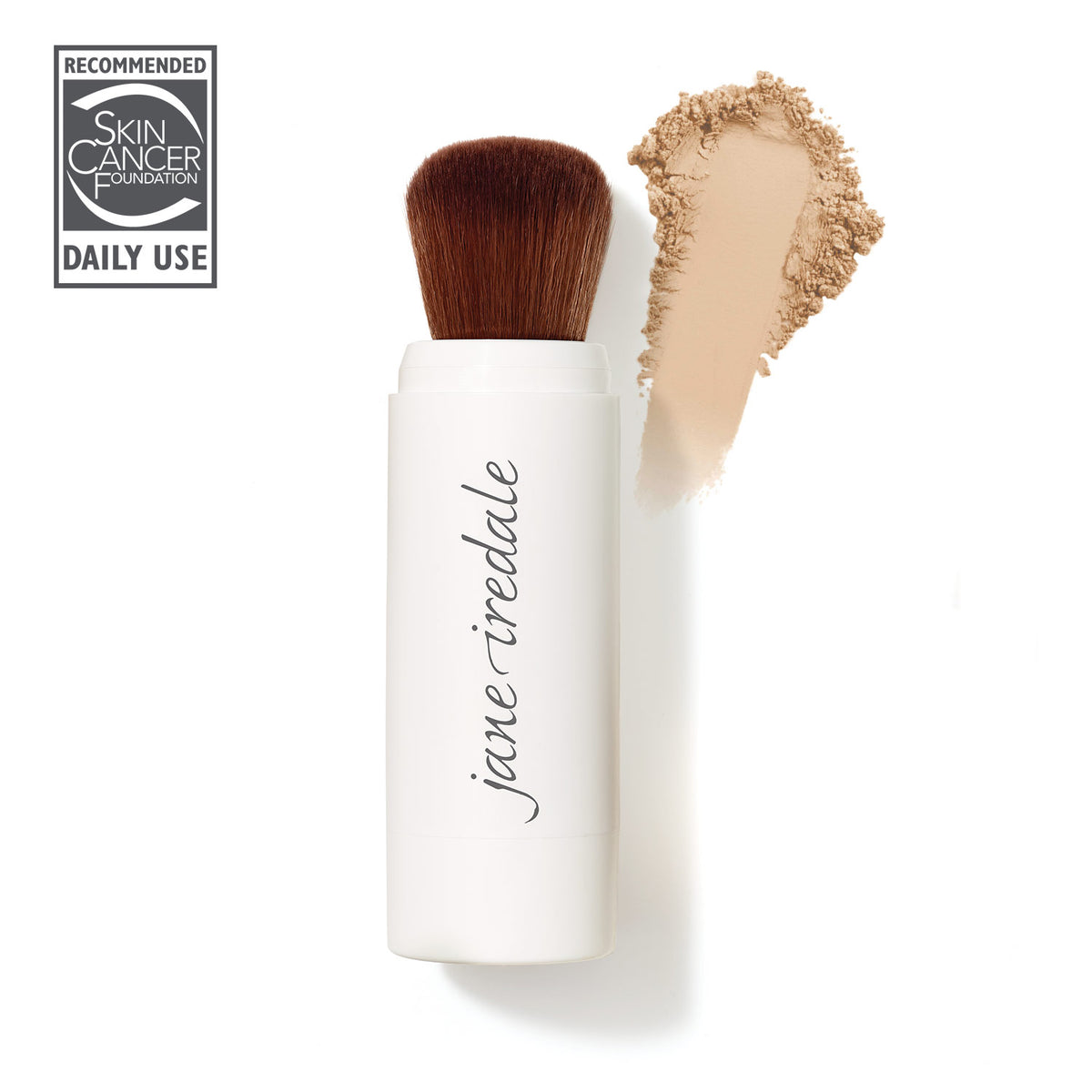 jane iredale - Powder-Me SPF Brush - Nude - Nachfüllbarer Make-up Pinsel - jane iredale Mineral Make-up - Care Concept Onlineshop - Vertrieb für Premium Wirkstoffkosmetik