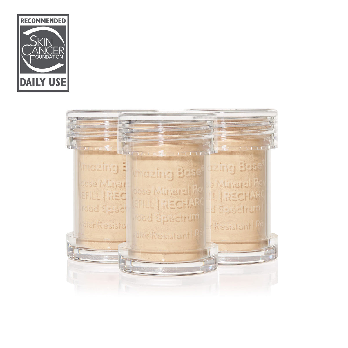 jane iredale - Amazing Base Refillable Brush - Satin - 3er Refill (Auslaufartikel) - Make-up Pinsel Refill - jane iredale Mineral Make-up - Care Concept Onlineshop - Vertrieb für Premium Wirkstoffkosmetik