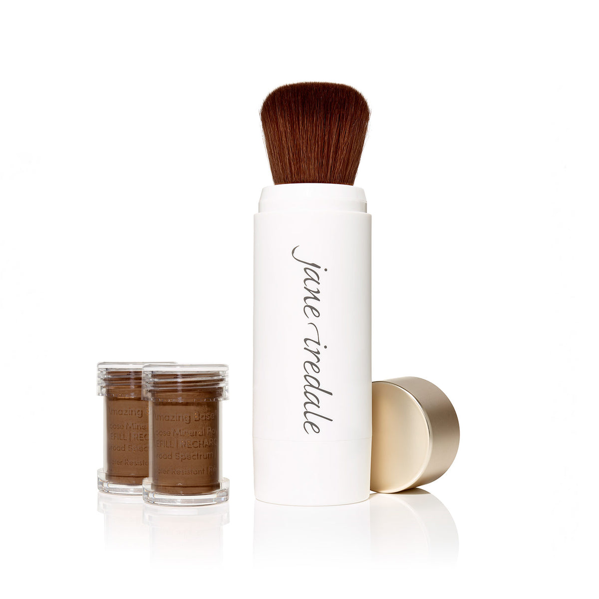 jane iredale - Amazing Base Refillable Brush - Cocoa (Auslaufartikel) - Nachfüllbarer Make-up Pinsel - jane iredale Mineral Make-up - Care Concept Onlineshop - Vertrieb für Premium Wirkstoffkosmetik